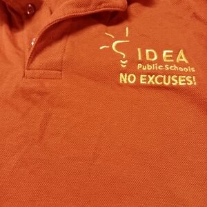 Orange Polo Shirt with Embroidered Logo